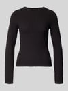 VERO MODA Regular fit shirt met lange mouwen van katoenmix model 'ZIA' Zwart