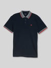 Tom Tailor regular fit poloshirt met contrastkraag Marineblauw