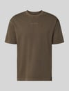 Marc O'Polo Relaxed Fit T-Shirt aus reiner Baumwolle Dunkelbraun