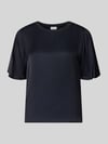 COMMA T-Shirt aus Viskose-Mix mit Rundhalsausschnitt Marine