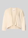 COMMA Strickjacke aus Lyocell-Baumwoll-Mix in offener Passform Sand