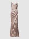 Laona Abendkleid mit Wasserfall-Ausschnitt Sand