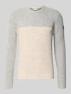 Tom Tailor Regular Fit Strickpullover aus Baumwoll-Mix Offwhite Melange