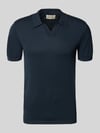 Blend Regular Fit Poloshirt in Strick-Optik Modell 'Bray' Marine