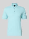 bugatti Slim Fit Poloshirt mit Strukturmuster Aqua