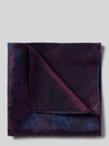 MONTI Zijden pochet met all-over motief Bordeaux
