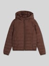 Tom Tailor Denim Regular Fit gewatteerd jack met capuchonkraag Donkerbruin