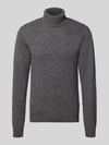 Casual Friday sweter z golfem o kroju slim fit z mieszanka wełny model 'Karl' Jasnoszary