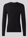MCNEAL Strickpullover mit geripptem Rundhalsausschnitt Black