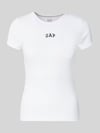 GAP T-shirt in riblook met logo Wit