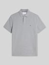Tommy Hilfiger Regular Fit Poloshirt aus Baumwoll-Mix Silber Melange
