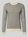 Blend Strickpullover mit Rundhalsausschnitt Modell 'DONG' Offwhite