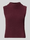 monari Slim Fit Pullunder mit Stehkragen Bordeaux