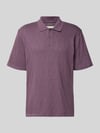 Wood Wood Regular Fit Poloshirt mit Knopfleiste Modell 'Gabriel' Violett