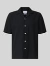 Lindbergh Relaxed Fit Freizeithemd aus Leinen-Baumwoll-Mix Black