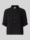 Emily Van den Bergh Regular Fit Bluse aus Viskose mit 1/2-Arm Black