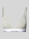 Calvin Klein Underwear Triangelbeha met logo in band en spaghettibandjes Lichtgrijs