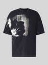 Armani Exchange Comfort Fit T-Shirt mit Motiv-Print Marine