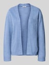 MORE & MORE Regular Fit Strickjacke in offener Passform Bleu