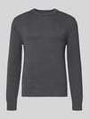 Tommy Jeans Regular Fit Strickpullover aus reiner Baumwolle Anthrazit