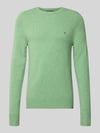 Tommy Hilfiger Regular Fit Strickpullover aus feinster Wolle Hellgruen