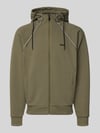 BOSS Green Regular Fit Sweatjacke aus Baumwoll-Mix Dunkelgruen
