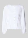 Rich & Royal Getailleerde Blouse met Ronde hals Wit