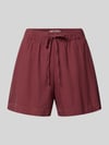 ONLY Relaxed Fit Bermudas aus Viskose-Leinen-Mix Modell 'GOA' Mauve