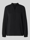 Marc Cain Bluse mit V-Ausschnitt und Label-Detail Black