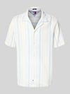 Tommy Jeans Regular fit vrijetijdsoverhemd met all-over motief Offwhite