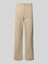 Wood Wood Straight fit jeans met zakken op de pijp Zand