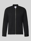 Lindbergh bluza rozpinana o kroju slim fit ze stójką Czarny