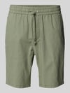 ONLY & SONS Shorts aus Baumwoll-Leinen-Mix Modell 'LINUS' Gruen