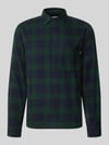REVIEW Regular Fit Freizeithemd aus Flanell mit Kentkragen Dunkelgruen