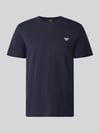 Emporio Armani T-Shirt mit Logo-Patch und Rundhalsausschnitt Marine