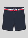Tommy Hilfiger Kids Bermudas mit Stoffgürtel Marine