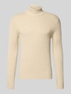 Selected Regular Fit Rollkragenpullover aus reiner Baumwolle Modell 'DANE' Offwhite