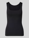 PIECES slim fit tank top met u-hals model 'LULA' Zwart