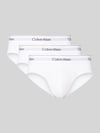 Calvin Klein Underwear Slip mit elastischem Label-Bund im 3er-Pack Weiss