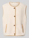 Christian Berg Woman relaxed fit bodywarmer met doorlopende knoopsluiting Offwhite
