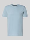 BOSS Orange Regular fit T-shirt van gestructureerd katoen Model 'TEGOOD' Lichtblauw