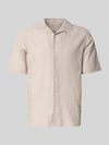 ONLY & SONS Slim Fit Freizeithemd aus Baumwoll-Leinen-Mix Modell 'CAIDEN' Beige