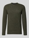Barbour Pullover aus Woll-Seide-Mix mit Rundhalsausschnitt Modell 'TISBURY' Dunkelgruen