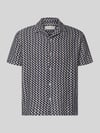 JACK & JONES Regular Fit Freizeithemd im Allover-Look Modell 'MONTAUK' Marine