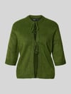 ONLY Regular Fit Strickjacke mit Schnürung Modell 'SIMONI' Dunkelgruen Melange