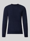 Tom Tailor Regular Fit Strickpullover aus Baumwoll-Mix Marine