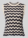 Christian Berg Woman Spencer in all-over look met golvende zoom Donkerblauw