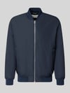 Selected Regular fit bomberjack met baseballkraag model 'CHARLES' Marineblauw