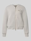 Armani Exchange Sweatjacke mit Label-Print Beige