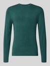 MCNEAL Strickpullover mit geripptem Rundhalsausschnitt Neon Gruen Melange